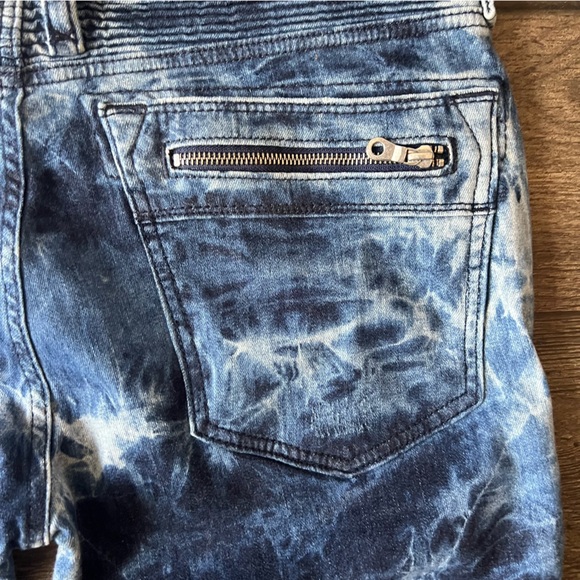 Rock Revival Men's Moto Daviday Acid Wash Jeans Size 36x32 - Picture 6 of 10